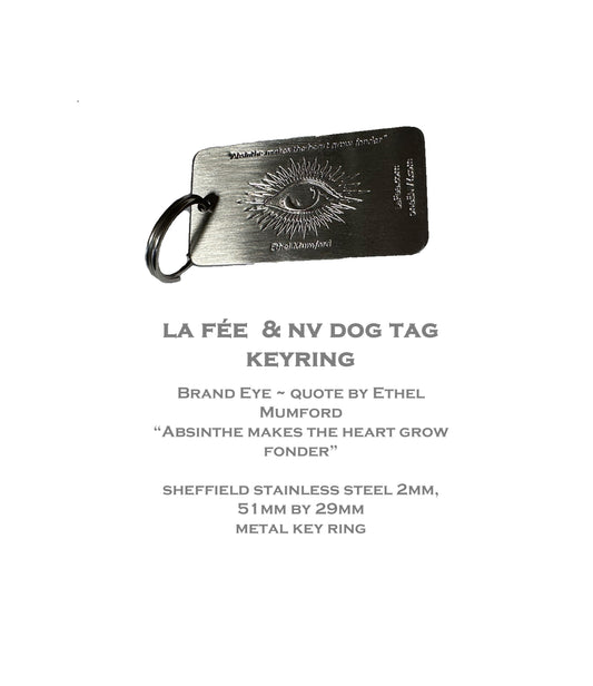 La Fee Dog Tag Key Ring