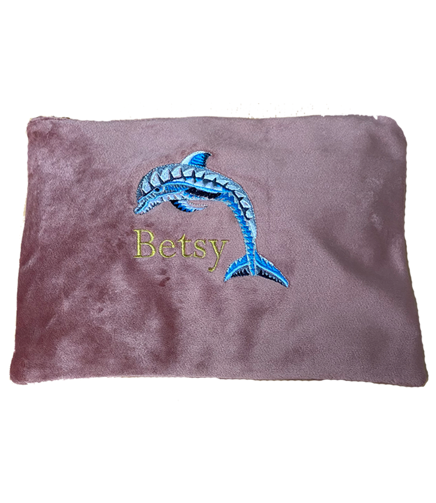 Dolphin Velvet Pouch